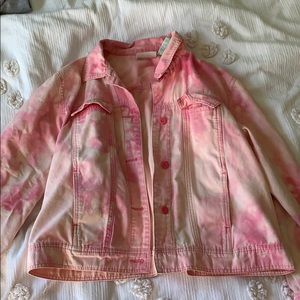 Vintage pink bleach dyed coat